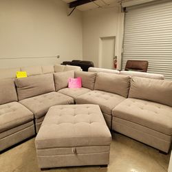 Tisdale 6-piece Modular Fabric Sectional