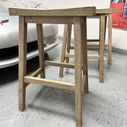 Williams Sonoma 3pc Kitchen Counter Stools, Dining Bar