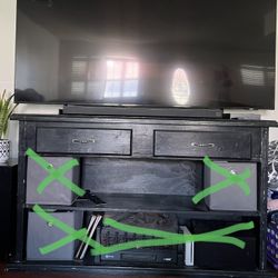 Black Wood Tv Stand