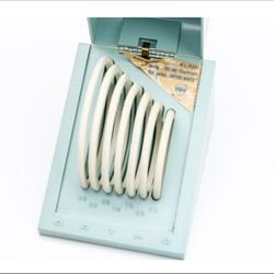 Antique Vintage Medical Ortho Diaphragm MEASURING Fitting RINGS Blue Box