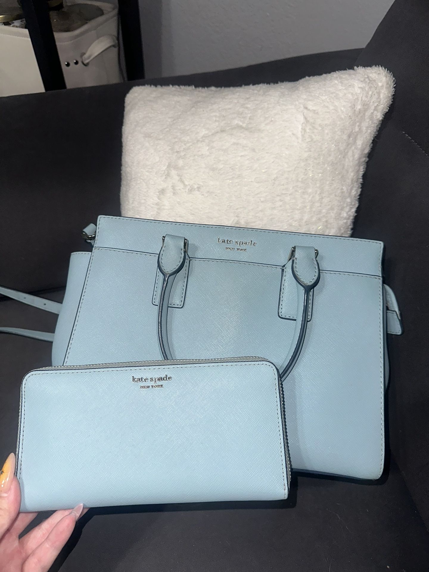 Blue Kate Spade purse & wallet
