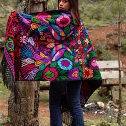 Rebozos Tejido En Ounto De Cruz - Handcrafted