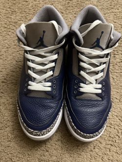 Nike Air Jordan Retro 3 Georgetown Navy Blue Men's Size 10