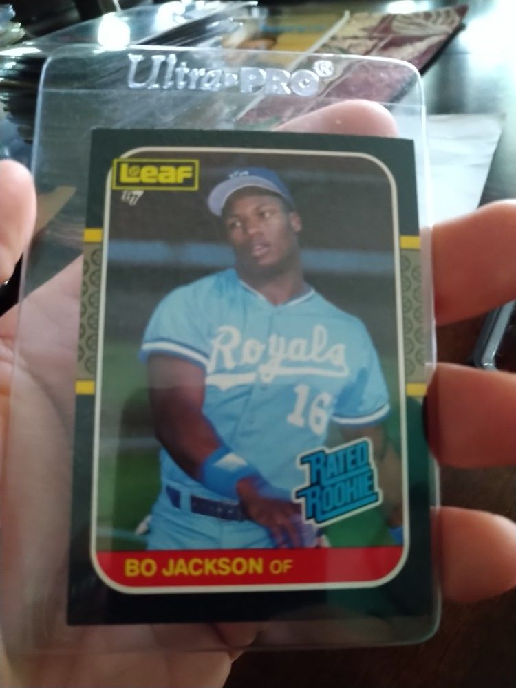 Bo Jackson 1987 Leaf 1987 Donruss Rated Rookie Baseball Cards