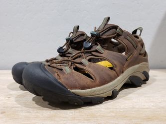 KEEN Men's Arroyo II Waterproof Leather Hiking Sandals (9.5) Brown/Black 