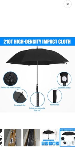 OBO! Large Black Golf Umbrella with Auto Open