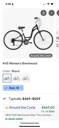 Brentwood KHS Ladies Step Thru Hybrid