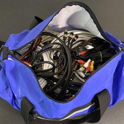 $9 For all Mix Of Some Very Large Cables And Chords - Some large - With Bag