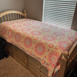 Pottery Barn Twin Bed With Storage And Mattress 