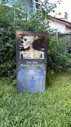 Halloween Decorations Skeleton Life Size/ black light reacts