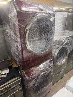 Samsung burgundy washer and dryer front load