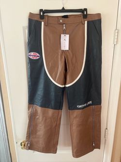 Limited Edition Jordan x Travis Scott Cactus Jack Women's Leather Moto Pants 14