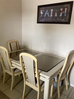 Table with four chairs