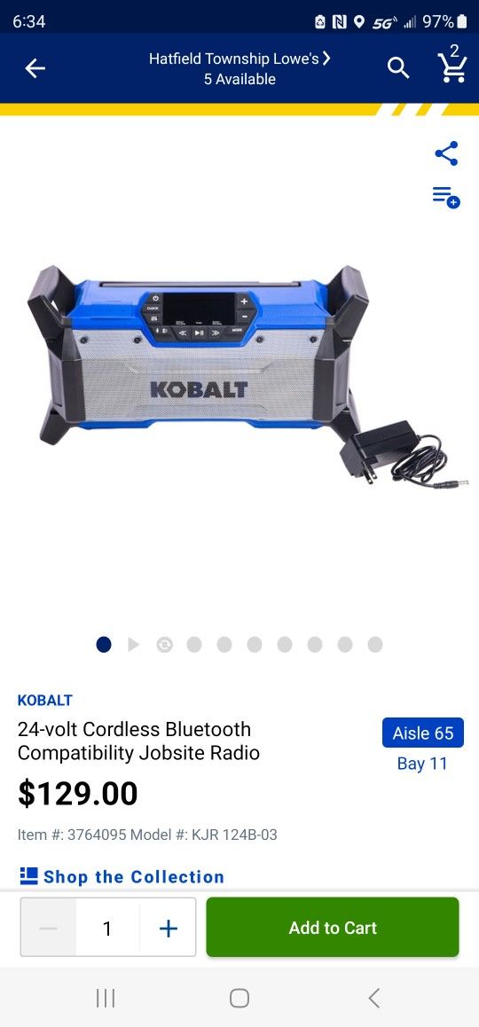 Kobalt Jobsite Radio