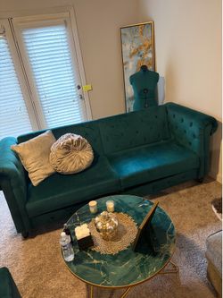 Green Comfortable Couch