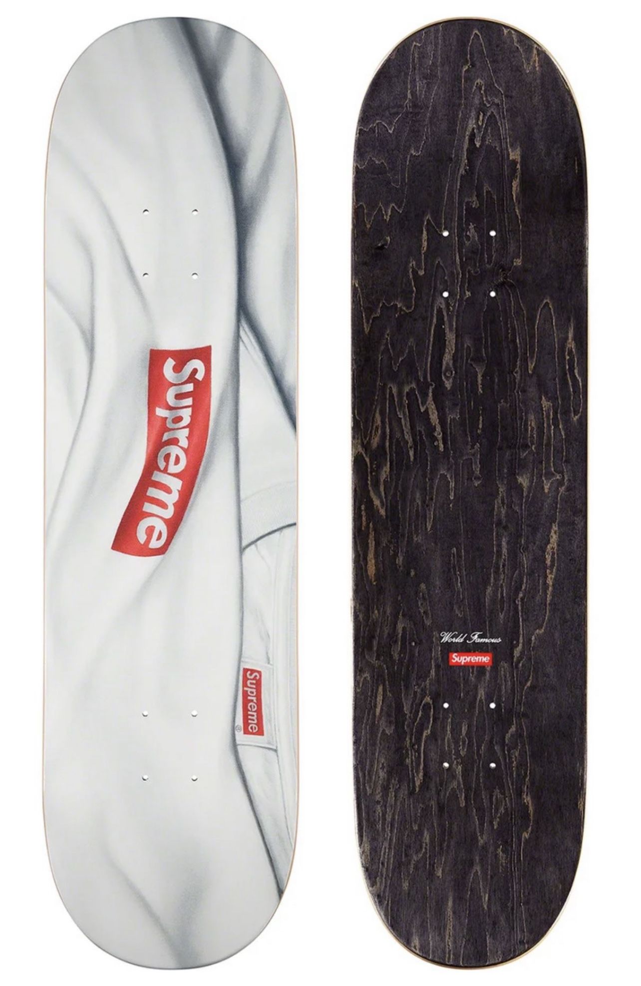 Supreme Box Logo Logo T-Shirt Skateboard (White - 8.5” x 32”)