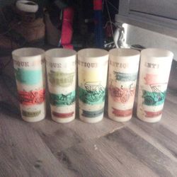Antique Auto Set Of Five Cups