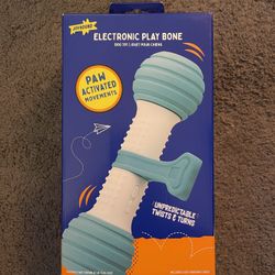 Rechargable Electronic Interactive Dog Bone Can Use To Dispense Treats