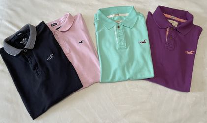 In Great  Condition Hollister Polo T-shirts ( 2- Size Medium And 2-size Large)