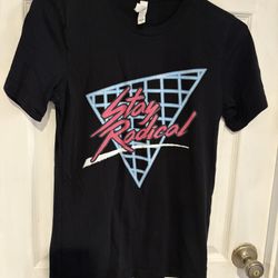 'Stay Radical' Graphic Tee - Black size S