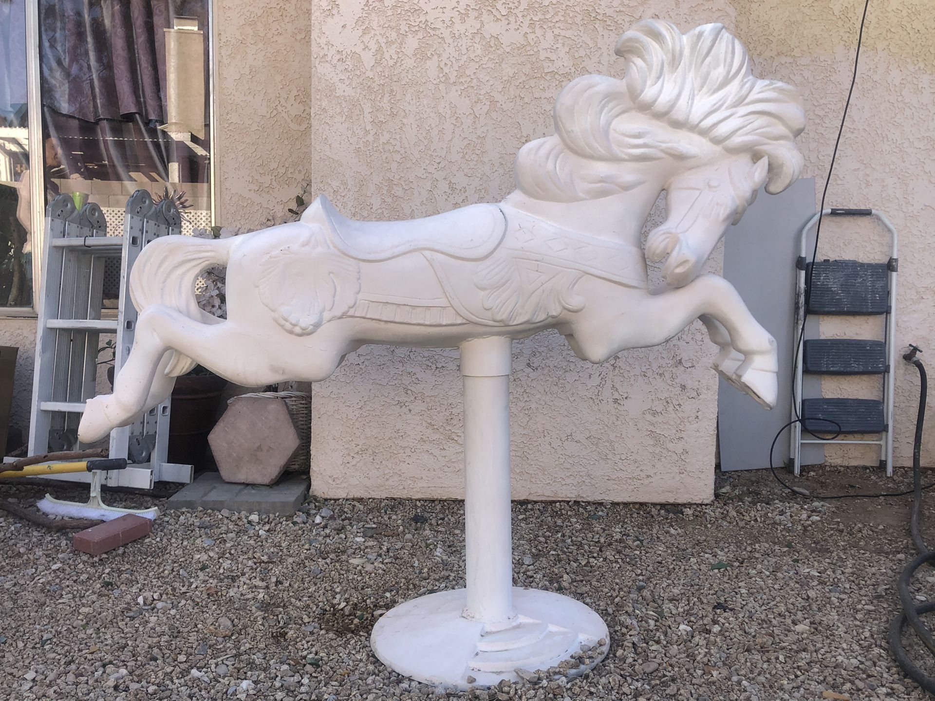 Vintage Coca-Cola aluminum carousel horse