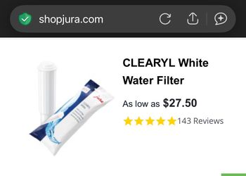 Jura CLEARYL White Water Filter