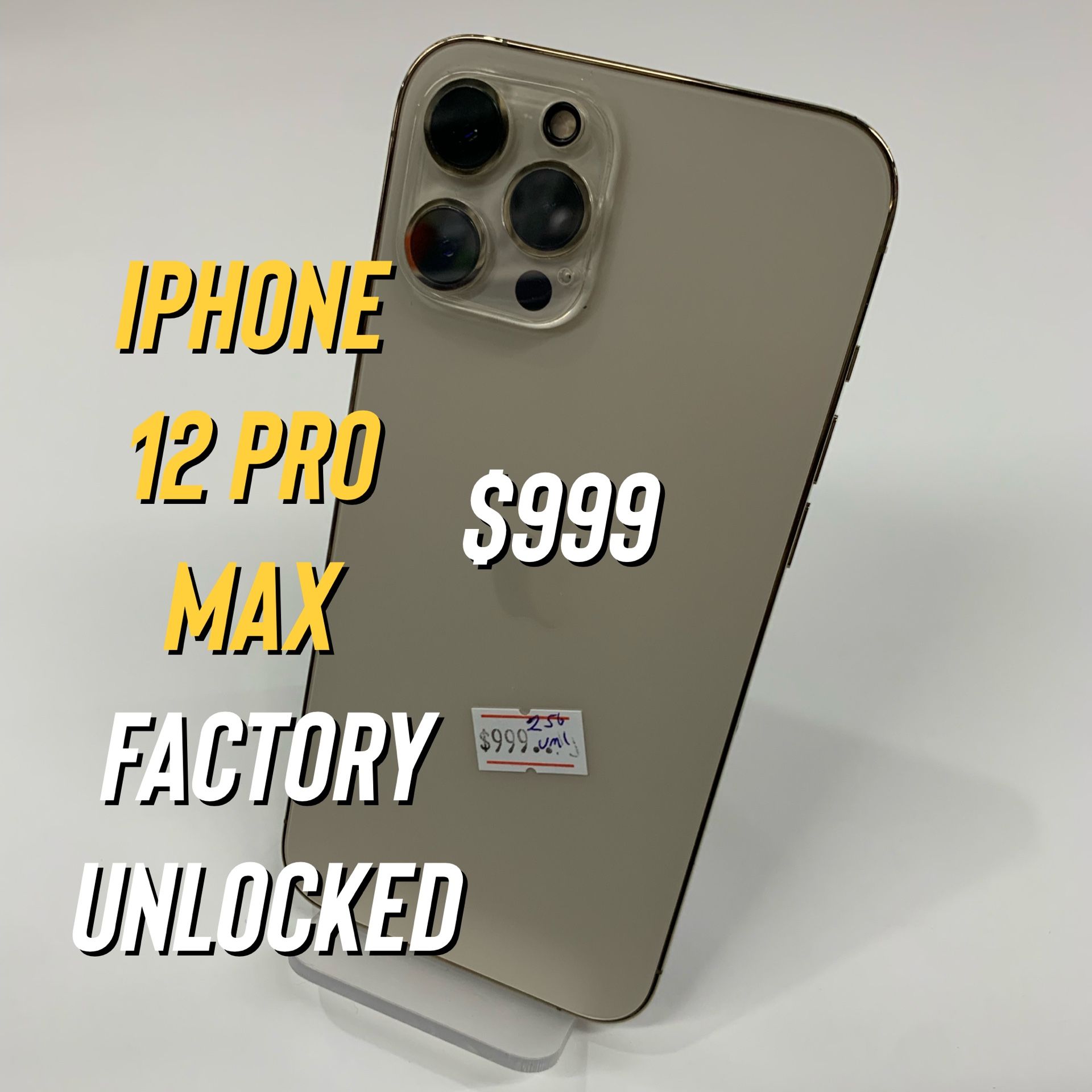 IPHONE 12 PRO MAX 256 GB FACTORY UNLOCKED 😍
