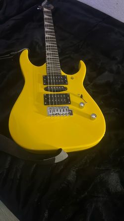 unbranded, entry-level beginner electric guitar