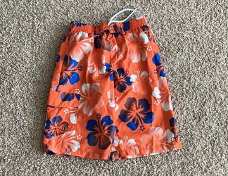 Orange Kids Swimming Trunks 