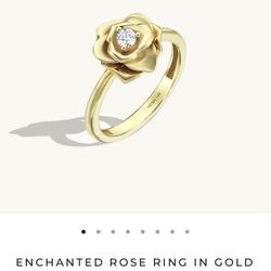 Enchanted Rose Ring 14k Gold