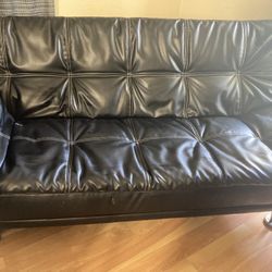 Leather Futon Couch 