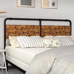 Full/Full XL Wood And Metal Headboard 