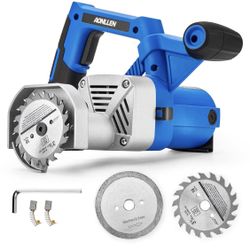 toe kick saw 3-3/8 In. 6.8 Amp Electric Circular Saw With 2pcs Carbide Tipped Blades For Woods,1pcs