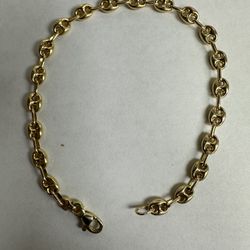 14K Puff Gucci Bracelet 7.5 Inches 
