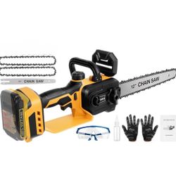 Mini Chainsaw Cordless Compatible for Dewalt 20V Battery (Without Battery) 12 Inch Handheld Brushless Electric Chainsaw with Auto Oiler 
