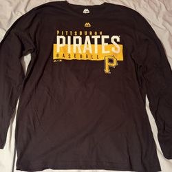 Pittsburgh Pirates MLB Majestic Long-Sleeved Shirt; Men’s L