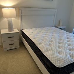 Queen Bed Frame And Night Stand 