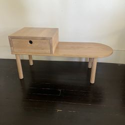 Blonde Wood Scandinavian Side Table