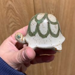 Vintage Turtle Stoneware Pepper Or Salt Shaker