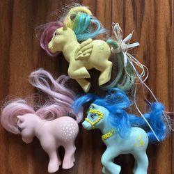 Three Vintage Hasbro My Little Pony Dolls