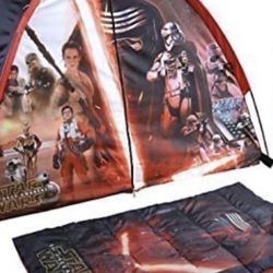 Boys Star Wars tent with matching sleeping bag
