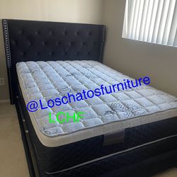 Full size bed frame and mattress