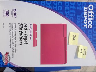 3 tab position legal file folders