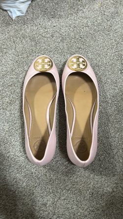 Pink Tory Burch, ballerina flats/ Gold