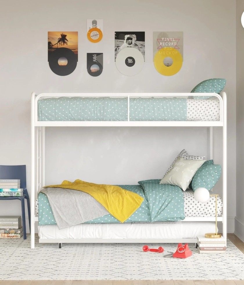 New Inbox Triple Twin Bunk Bed With Trundle Mattress Not Included