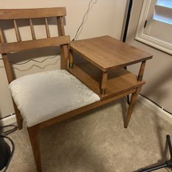 Antique Chair With Desk