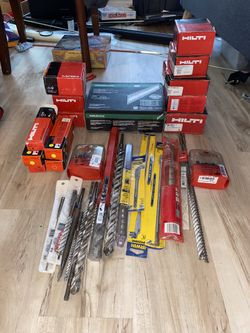 Various Hilti, Irwin, Whiteside, Vermont American Drill Bits