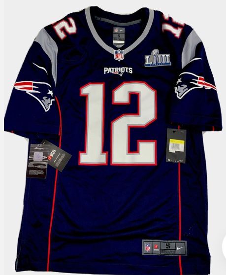Tom Brady XL Mens New England Patriots Super Bowl 53 Nike Screen Game Jersey