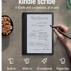 Amazon Kindle Scribe (64 GB) - 10.2" 300 ppi Paperwhite display, a Kindle and a notebook all in one, convert notes to text and share, includes Premium