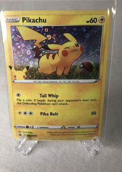 Pikachu 25th Anniversary Card SWSH039 HOLO Promo Pokemon 